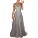 Cybe Monday Sale Fashion Sequin Patchwork Dress 2018 Evening Party Sleeveless O Neck Long Belt Slim Elegant Summer Dress Women Maxi Mesh Vestidos