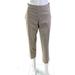 Pre-ownedDKNY Womens Cropped Pleated Mid Rise Khaki Pants Beige Size 6