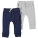 Carters Baby Boys 2-pk. Heathered and Solid Pull-On Pants Size Newborn