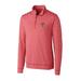 Cutter & Buck Heather Scarlet Texas Tech Red Raiders Big & Tall Shoreline Half-Zip Jacket