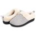 Womens Indoor/Outdoor Metallic Sweater Knit Plush Faux Fur Clog Slipper W/Memory Foam