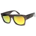 Unisex Rectangular Sunglasses With UV400 Protected Mirrored Lens 9866