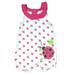 Infant Girls Pink & White Polka Dot Lady Bug Single Romper Baby Bodysuit