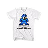 Mega Man Say Hello To My Little Friend Pixel Video Game Robot Adult T-Shirt