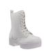 Lace Up Combat Bootie - Fashion Military Threaded Lug Sole Ankle Boots