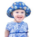 SimpliKids Toddler Boy Hat Foldable Hats for Boys Adjustable Bucket Hat for Baby Boy Toddler Sun Bucket Hat with Drawstring Bucket Hat for Girls, Under The Sea, 12-24 Months