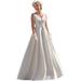 Ever-Pretty Womens Floor Length Simple Wedding Dress for Bridal 03134 White US8