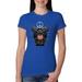 Freedom Rock Guitar Peace Eagle Womens Americana / American Pride Slim Fit Junior Tee, Royal, 2XL