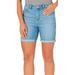 Lee Womens High Rise Denim Ligh Wash Bermuda Shorts