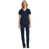 Maevn EON Sport Comfy Multi Pocket V-Neck Scrub Top & Comfy Full Elastic Waistband Scrub Pant Set [XS - 3XL]