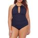 Kenneth Cole Womens Plus Size Core Power Shaping One-Piece Style-KC0EM08W