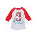 Awkward Styles Princess Toddler Raglan Birthday Girl Jersey Shirt Princess Gifts for 3 Year Old Girl Princess Birthday Party for Girls Princess Shirt Girls Birthday Outfit 3rd Birthday Party for Girls