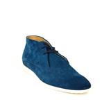 Tod's Men's Polacco Suede Leather Lace Up Oxfords Shoes, PERSIA Blue Suede