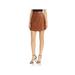 French Connection Womens Abri Leather Mini Wrap Skirt