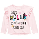 Jumping Beans Girls 4-12 Hello Kitty Say Hellow When you see me Graphic Tee Tshirt