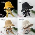 Hot 2019 Fashion Summer Women Sun Hat Bucket Hat Cute Lovely Solid Bow Lace Up Ruffle Hat