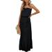 Women Beach Maxi Dress Sexy Ladies Off Shoulder Dress Evening Party Wedding Tube Dress with Drawstring