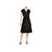 Calvin Klein Womens Tie Waist Button Midi Dress