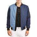 WeSC Men's Bomber Blocked Denim Jacket