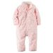 Carters Baby Girls Zip-Up Glitter Print Jumpsuit Pink Hearts 24M