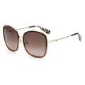 Kate Spade Paola/G/S Full Rim Square Dark Havana Sunglasses