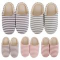 Hot Five Colors Striped Indoor Soft Bottom Cotton Slippers Slippers For Home Shoes Interior Non-Slip Shoes