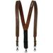 Nocona Belt Co Leather Ostrich Print Suspenders with Braided Detail (Men's)