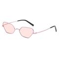 Aktudy Punk Cat Eye Eyewear Metal Frame Sun Glasses Women Men Sunglasses (Pink)