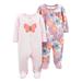 Child of Mine by Carter's Newborn Baby Girls Interlock Cotton Sleep N' Play Footed Pajamas, 2-Pack (Preemie-6/9M)