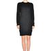 Michael Kors Women's Ribbed Knit Cotton Blend Sweater Dress (X-Small, New Navy)