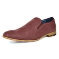 Bruno MARC Mens Comfort Loafers Casual Shoes Suede Leather Slip On Boat Shoes CONSTIANO-8 BURGUNDY Size 8