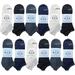 BILLIONHATS 12 Pairs of Boys & Girls Cotton Shoe Liner Training No Show Thin Low Cut Sport Ankle Socks, 6-8 (12 Pairs Assorted)
