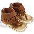 Baby Sandals Tassels with Non Slip Rubber Sole Premium Dress Shoes for Prewalker Girls Toddler Sandals Moccasins Boots Summer Flats Walking Shoes