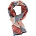 Sakkas Todaya Long Multi Colored Diamond Patterned UniSex Cashmere Feel Scarf - Orange - OS