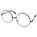 Large Round Circle Metal Frame Clear Lens Glasses Non-Prescription