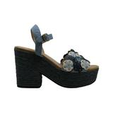 Coach Womens Jae Fabric Open Toe Casual Platform Sandals