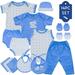 Baby Bright 14 Piece Newborn Essential Baby Layette Set, 0 to 3 Months, Made from 180GSM BioSilky 100% Combed Cotton with Embroidery, Baby Shower Gift. Great Quality Best Layette Wonderful Gift