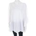 Ciara Sun Woo Womens Tulip Cuff V-Neck Tunic Blouse White Size 1X