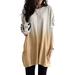 Oversized Long Kaftan Baggy Pullover Sweatshirt Tops For Women Ladies Autumn Thin Long Sleeve Casual Tunic Blouse Tops T-Shirts Winter Basic Tee Plus Size