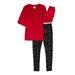 Wonder Nation Girls Cable Knit Sweater With Faux Fur Trim Sleeve and Leggings, 2-Piece Outfit Set, Sizes 4-18 & Plus