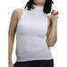 Women Sleeveless Mock Neck Turtleneck Body Shaping Tank Top Slim Fitted All Ribbed Shirt Fits Medium Large X-Large Plus Size