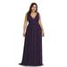 Ever-Pretty Womens Chiffon Summer Casual Dresses for Women 90162 Purple US14