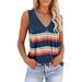 Avamo Sleeveless Tank Top for Womens Tie Dye Loose Comfy T-shirt Summer Ladies Camis Cami Tops Sleeveless Blouse Top