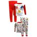 Baby Shark Girls' Baby Shark 4 Piece Cotton Infant Pajamas