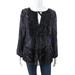 Pre-ownedJoie Womens Silk Indigo Paisley Top Blouse Size Medium 11373301