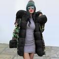 Womens Keep Warm Winter Jacket Hooded Coat Fishtail Long Sleeves Overcoat