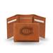 4" Brown NHL Montreal Canadiens Embossed Trifold Wallet