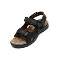 LUXUR - Mens Leather Sandals Open Toe for Outdoor Hiking Walking Beach Sports Fisherman Strap Sandal Summer Waterproof