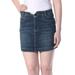 Women's Creased Mini Denim Jean Skirt 28