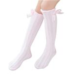 Baby Princess Socks Knee High Socks with Bows for Girls Sweet Cute Long Tube Socks Baby Kids leg Warmer Pink